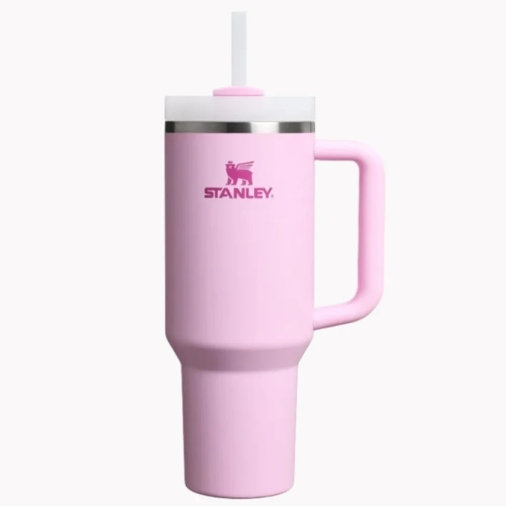 Stanley NEW Cherry Blossom Pink Mug with Handle and Straw - Picture 1 of 13